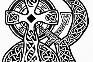 a celtic cross with the irish blessing prayer tattoo idea