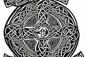 a celtic cross with the irish prayer tattoo idea