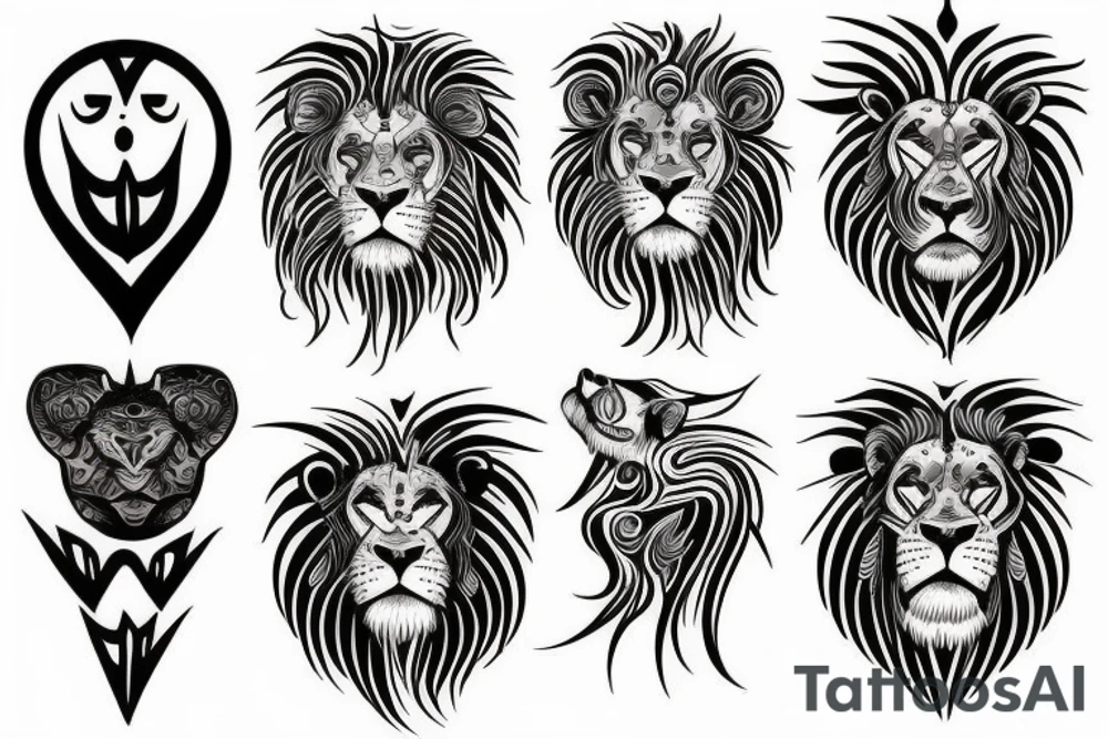 Female Lionness tattoo idea