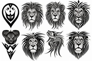 Female Lionness tattoo idea