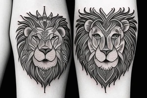 Female Lionness tattoo idea