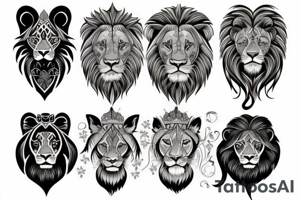 Female Lion tattoo idea