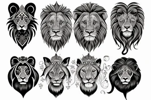 Female Lion tattoo idea