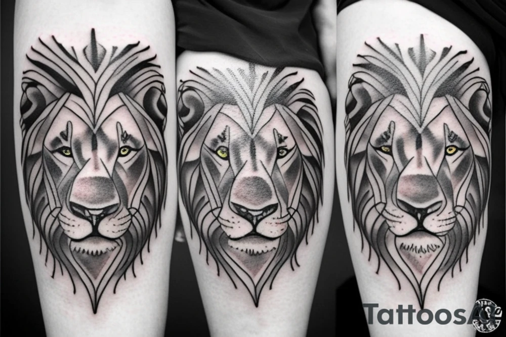 Female Lion tattoo idea