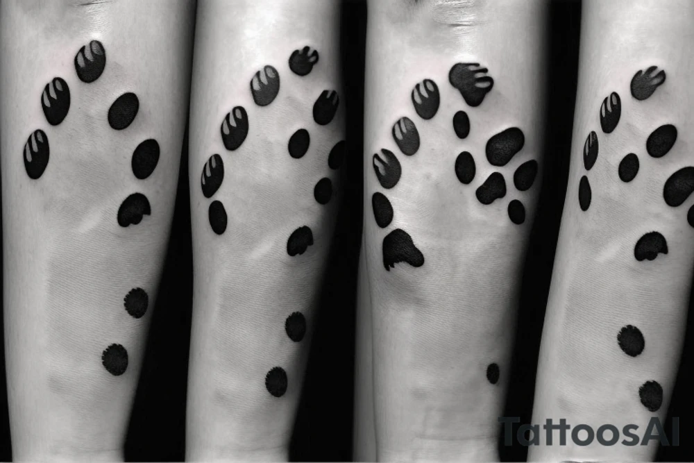Dog paw print tattoo idea