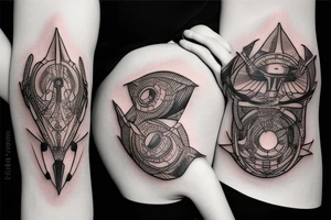 A girl with luggage wants to travel with airplane tattoo idea