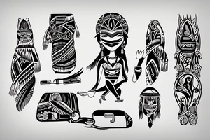 A girl with luggage wants to travel with airplane tattoo idea
