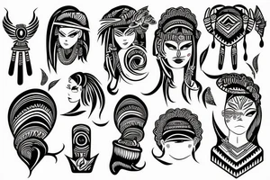 A girl with luggage wants to travel with airplane tattoo idea