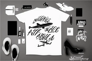 A girl with luggage wants to travel with airplane tattoo idea