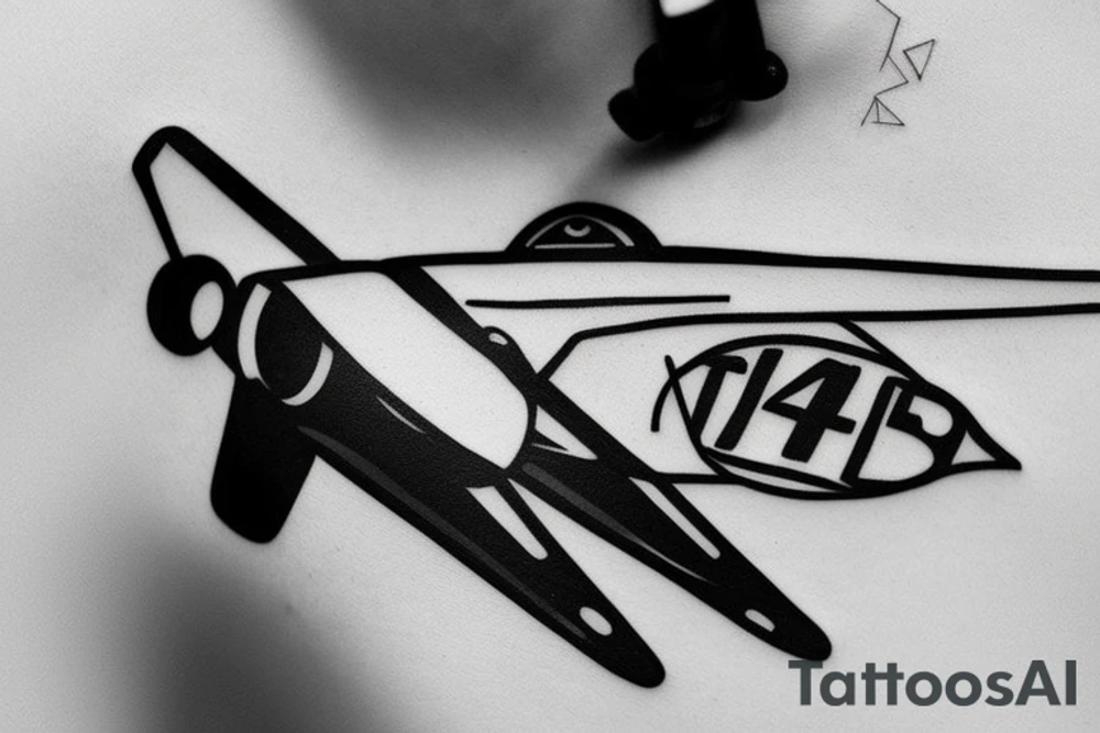 a minimal tattoo shows an airplane flying out of a suitcase to travel tattoo idea