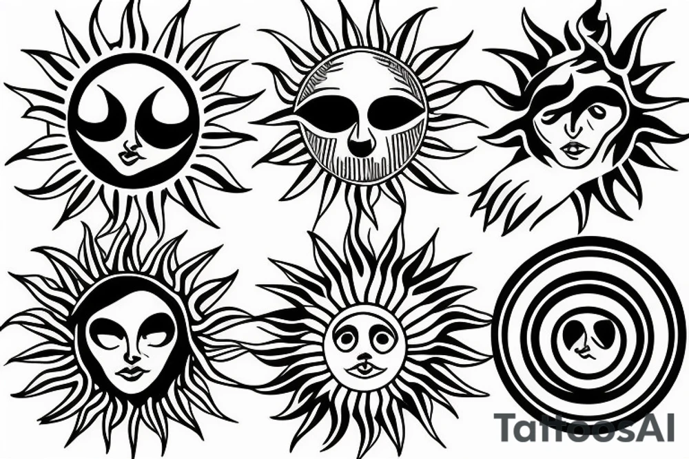 A sun Full of Water tattoo idea