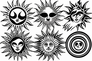 A sun Full of Water tattoo idea