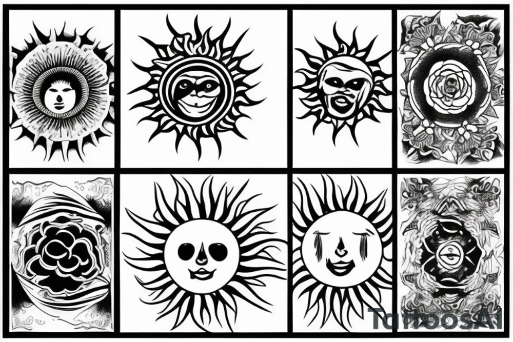 A sun Full of Water tattoo idea