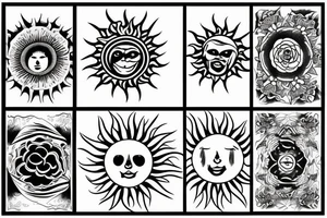 A sun Full of Water tattoo idea