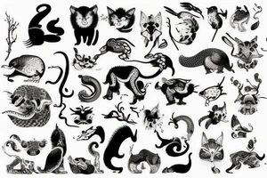 chinese animals tattoo idea
