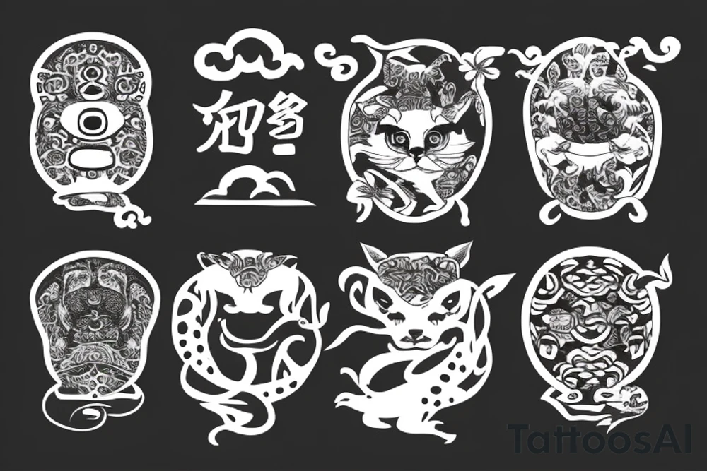 chinese animals tattoo idea
