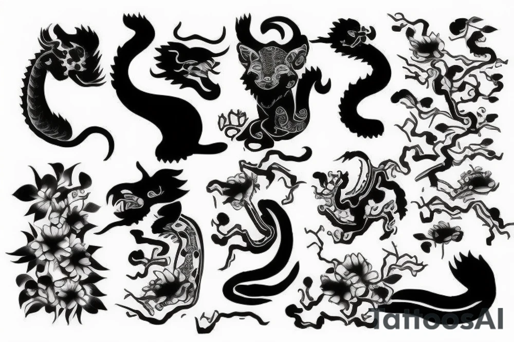 chinese animals tattoo idea