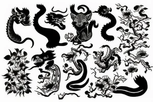 chinese animals tattoo idea