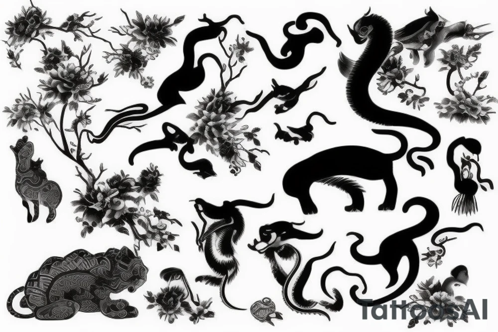 chinese animals tattoo idea