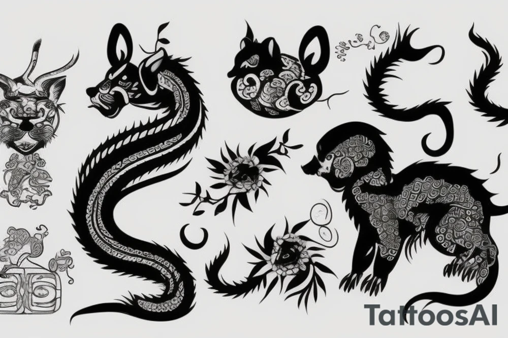 chinese animal tattoo idea