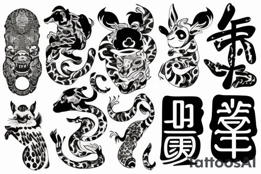 chinese animal tattoo idea