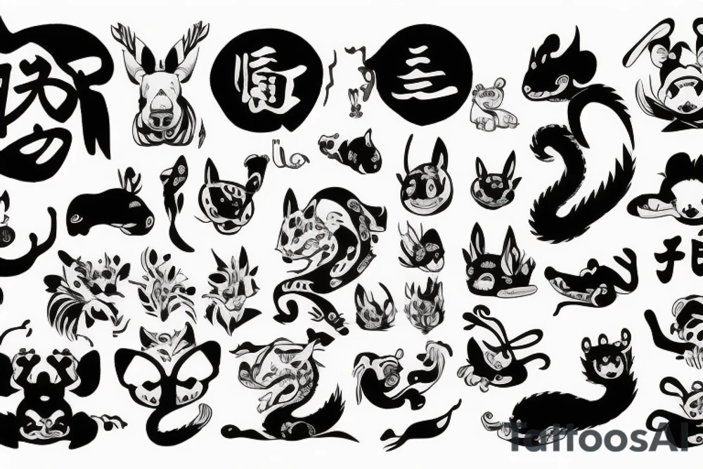 chinese animal tattoo idea