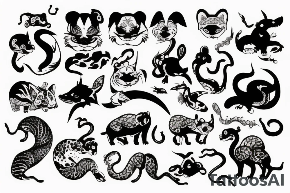chinese animal tattoo idea