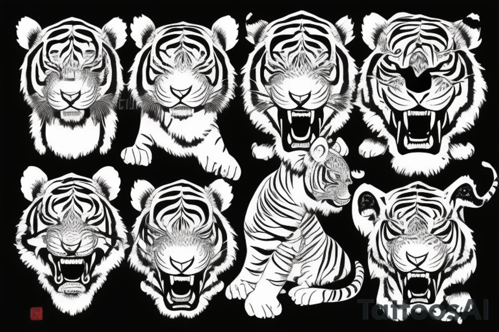 chinese tiger tattoo idea