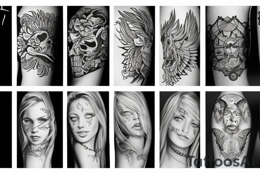 Engel, Baum, Sonne tattoo idea