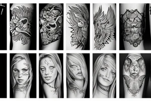 Engel, Baum, Sonne tattoo idea