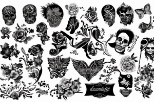 Schädel auf einem Tisch mit einer Kerze tattoo idea