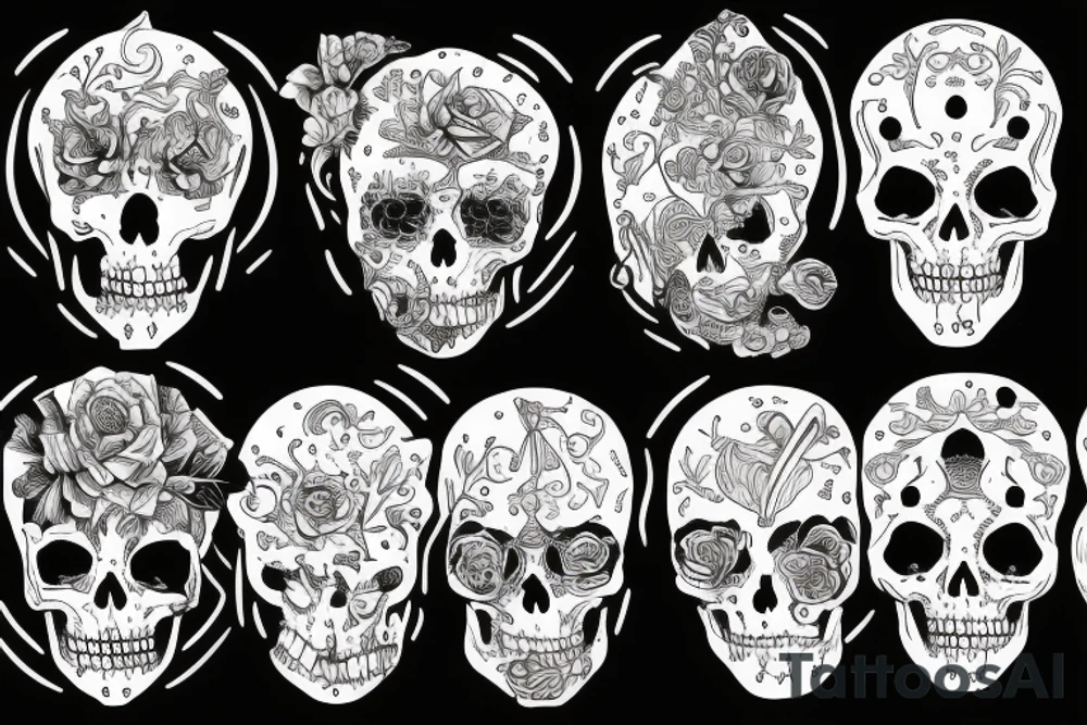 Schädel und Kerze tattoo idea
