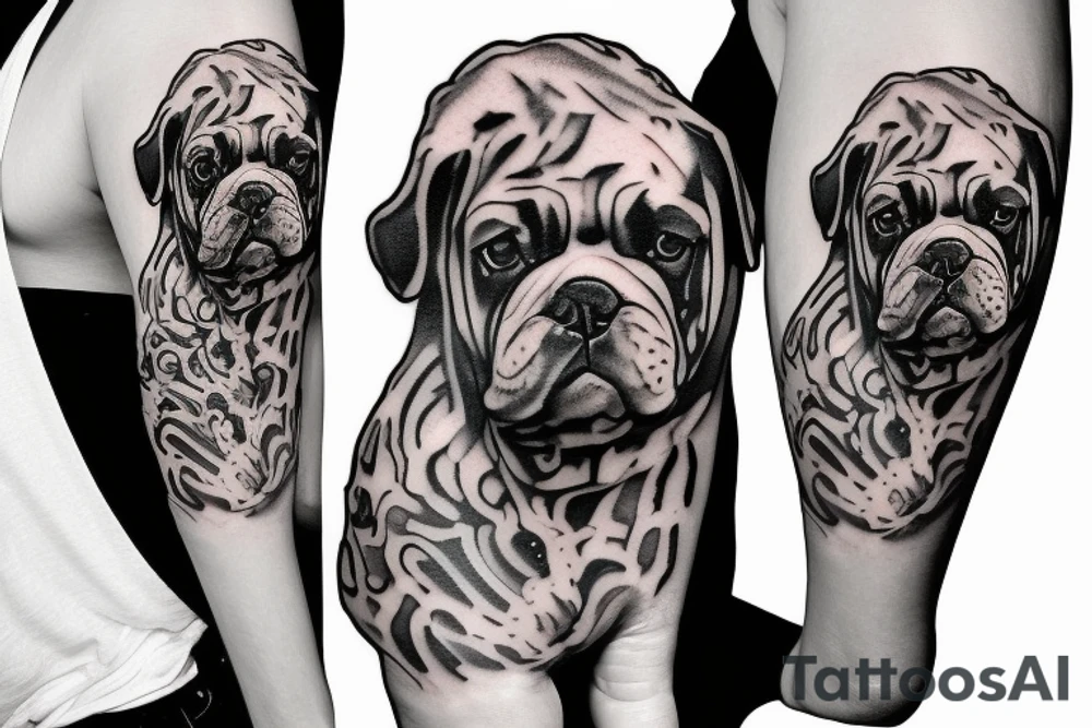 Französische bulldogge tattoo idea