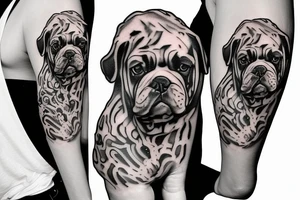 Französische bulldogge tattoo idea