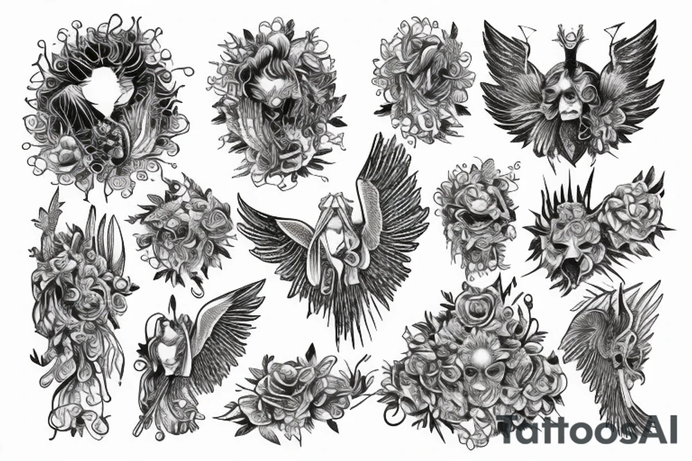 Engel im Sonnenlicht tattoo idea