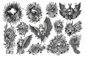 Engel im Sonnenlicht tattoo idea