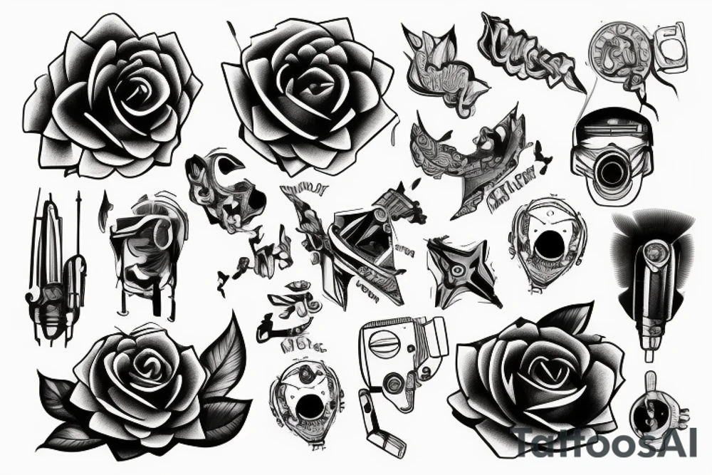 simple technology related tattoo idea