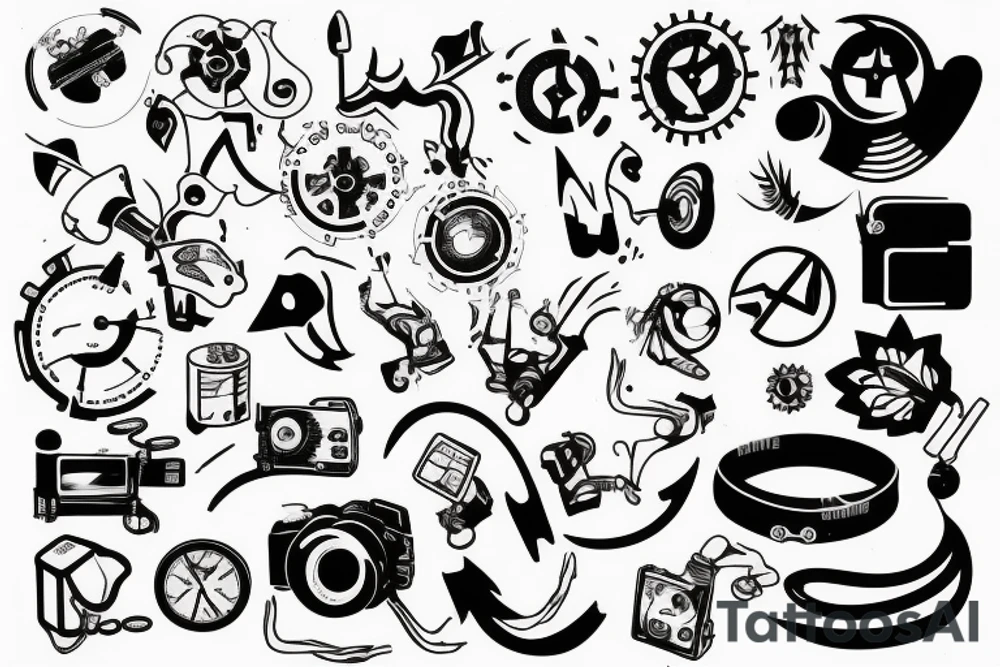 simple technology related tattoo idea