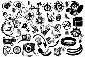 simple technology related tattoo idea