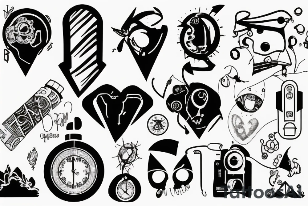 simple technology related tattoo idea