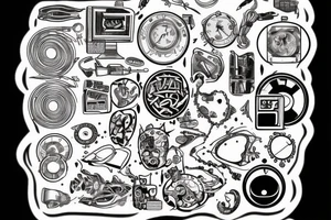 simple computer processor tattoo idea