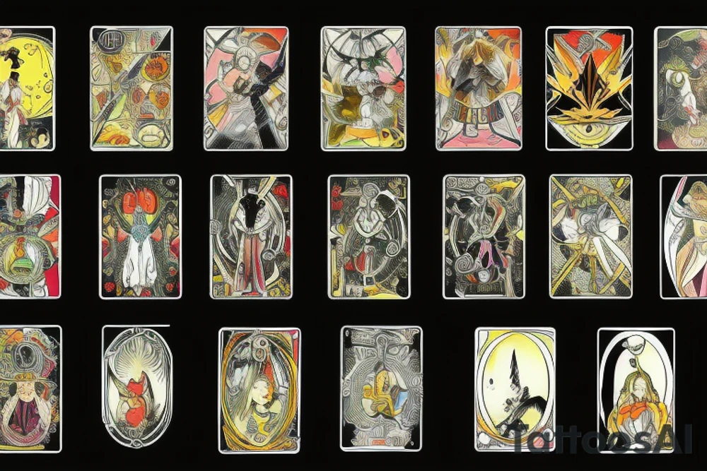Tarot card Fool in anime stile tattoo idea