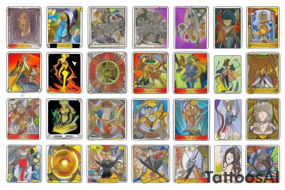 Tarot card Fool in anime stile tattoo idea