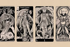 Tarot card Fool in anime stile tattoo idea
