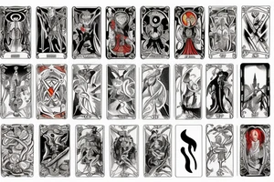 Tarot card Fool in anime stile tattoo idea