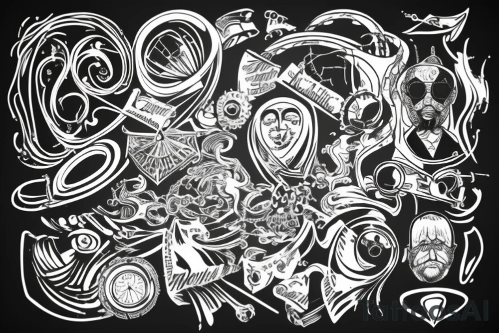 simple technology tattoo idea