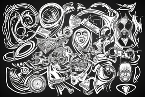 simple technology tattoo idea