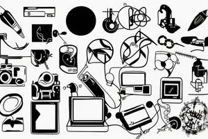 minimalist technology tattoo idea