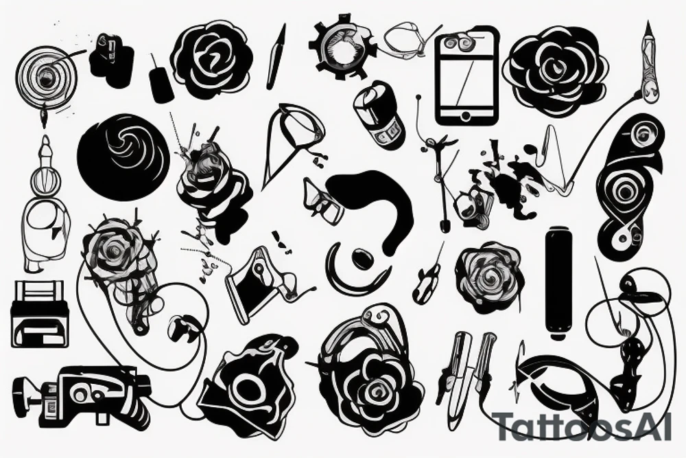 minimalist technology tattoo idea