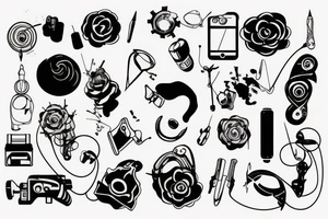 minimalist technology tattoo idea